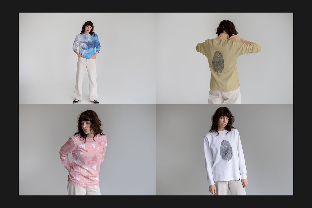 Longsleeve Mock-Up Set, a Shirt Mockup by Freeman Studio (Photo 7 of 14)