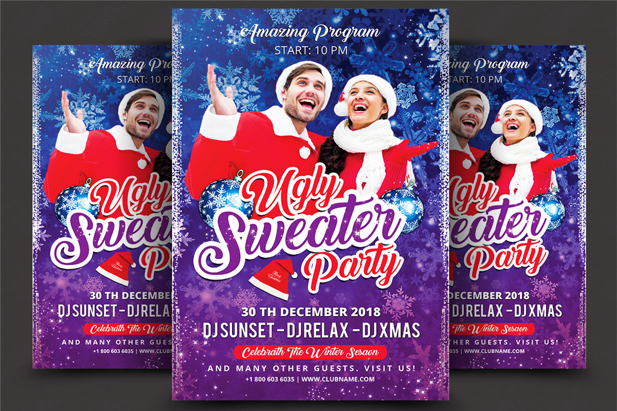 50-Christmas Flyers Bundle, a Flyer Template by AfzaalGraphics (Photo 35 of 49)