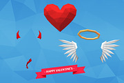 Low Poly Saint Devil Heart, an Illustration by Toocha design (Thumbnail 3 of 5)