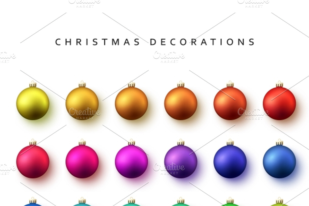 Set christmas balls., an Object Graphic by Modern vector