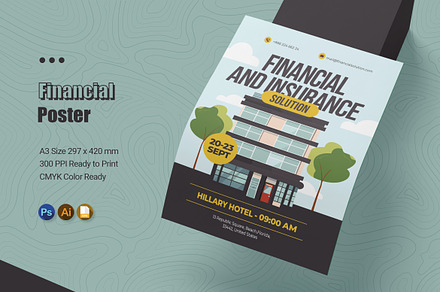 Financial Solution Poster, a Poster Template by Esensifiksi.studio