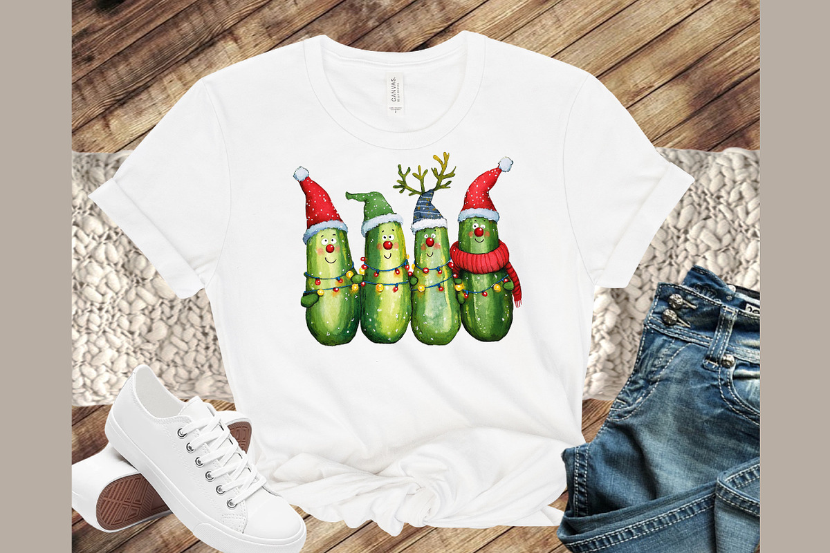 Funny Christmas Pickles PNG, an Illustration by Sublimation Artist (Photo 6 of 9)