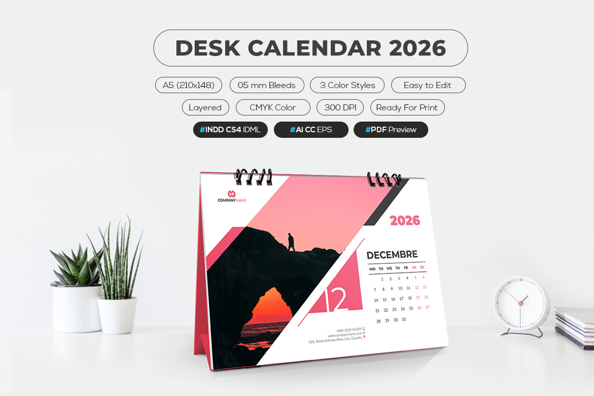 A5 Desk Calendar 2026 preview 4