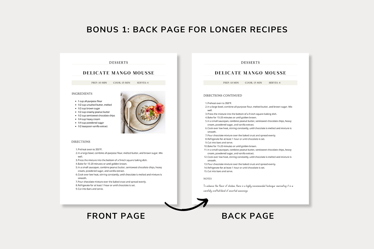 Recipe Template Bundle Canva, a Card Template by OrganizationOasisRo (Photo 4 of 10)