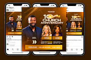 10 Year Church Anniversary Flyer PSD, a Social Media Template by church flyer templates (Thumbnail 10 of 12)