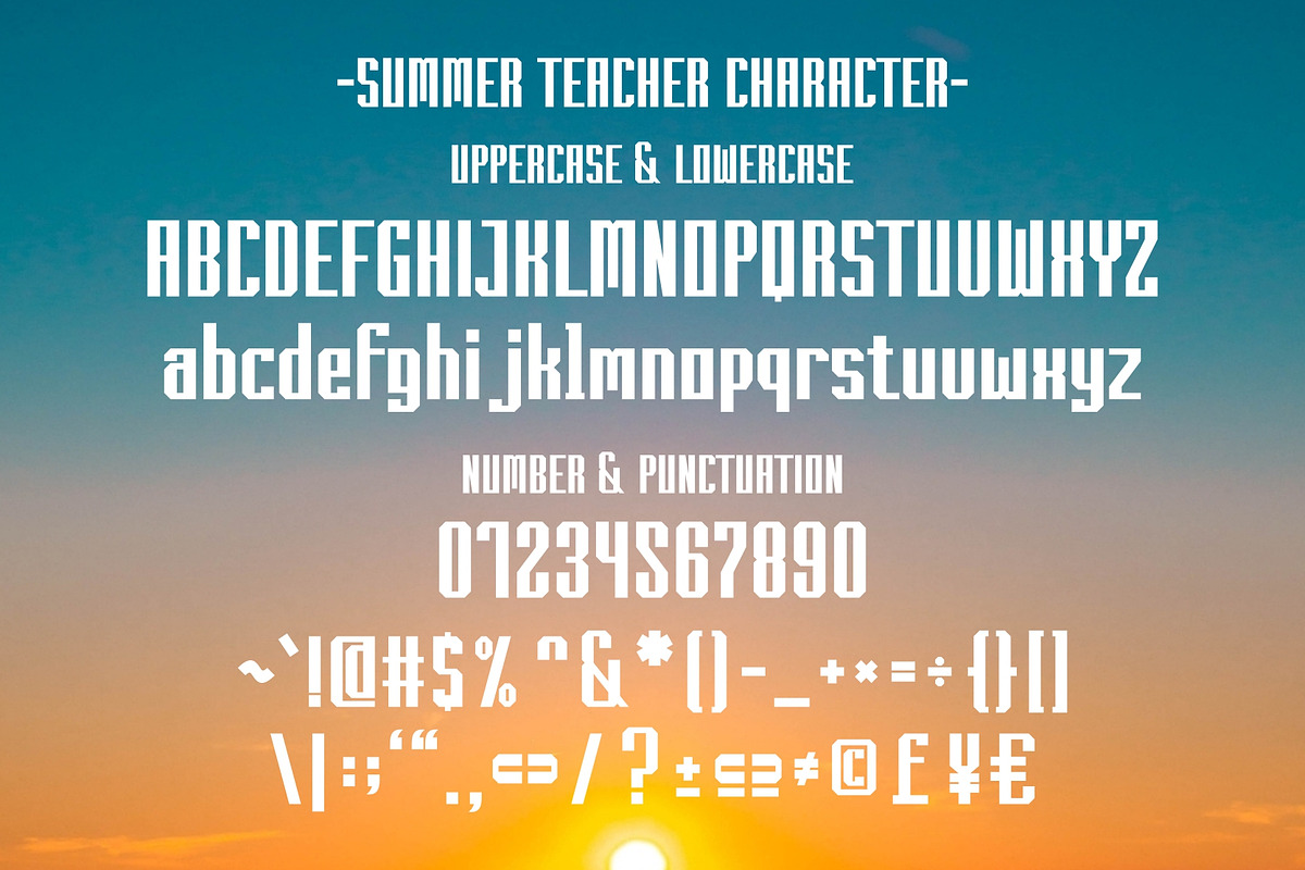 Summer Teacher - Condensed Font, a Sans Serif Font by Pian45 Studio (Photo 12 of 13)
