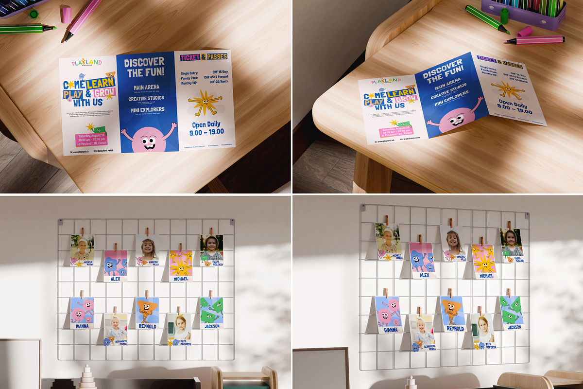 34 Kids Playground Branding Mockups, an Advertising Mockup by Vitora Mockup (Photo 7 of 11)