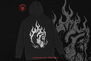 10 Bundle Dark Art Heart Burn Fire, an Illustration by Morspective (Thumbnail 4 of 7)