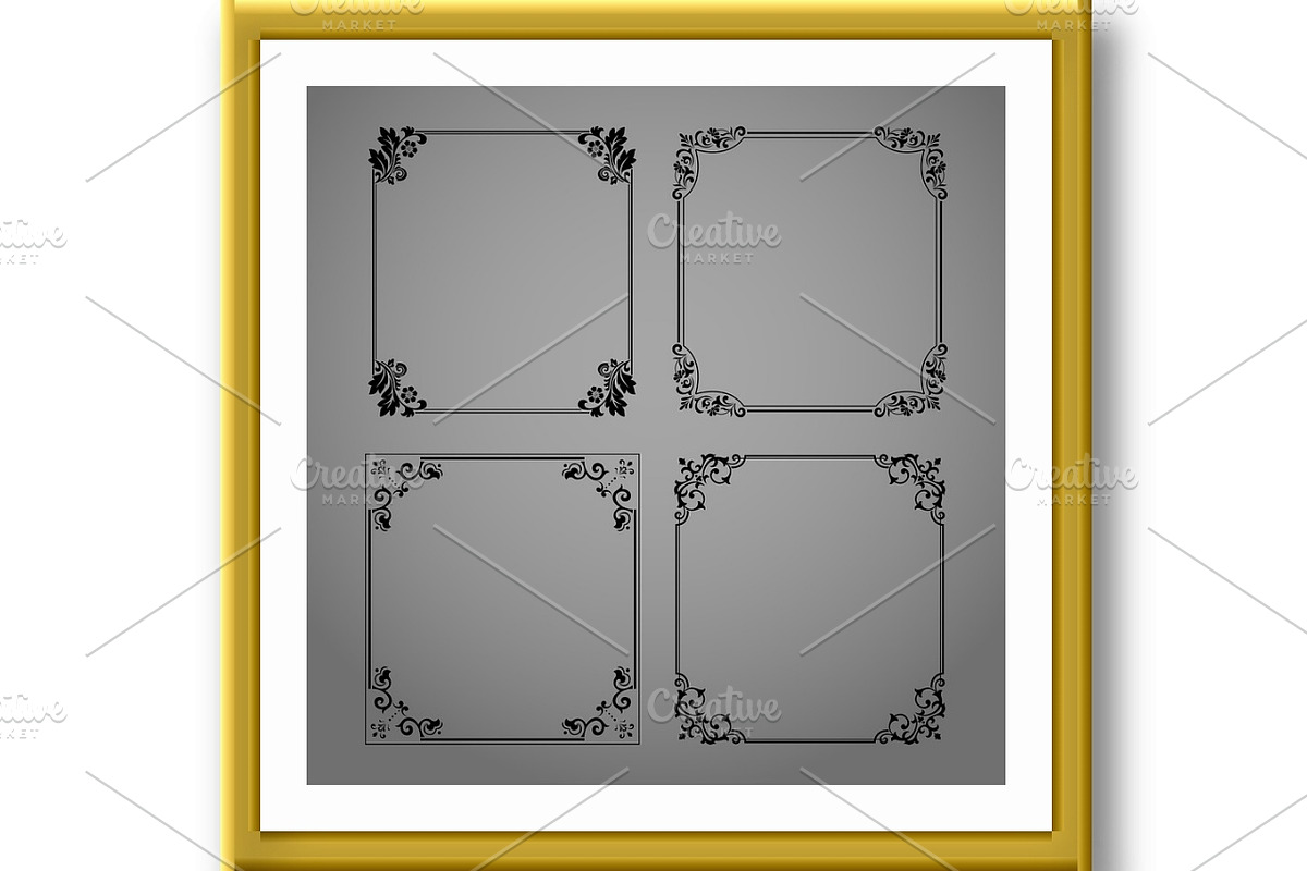 Set of decorative frames Elegant, a Decorative Illustration by RODINA (Photo 2 of 3)