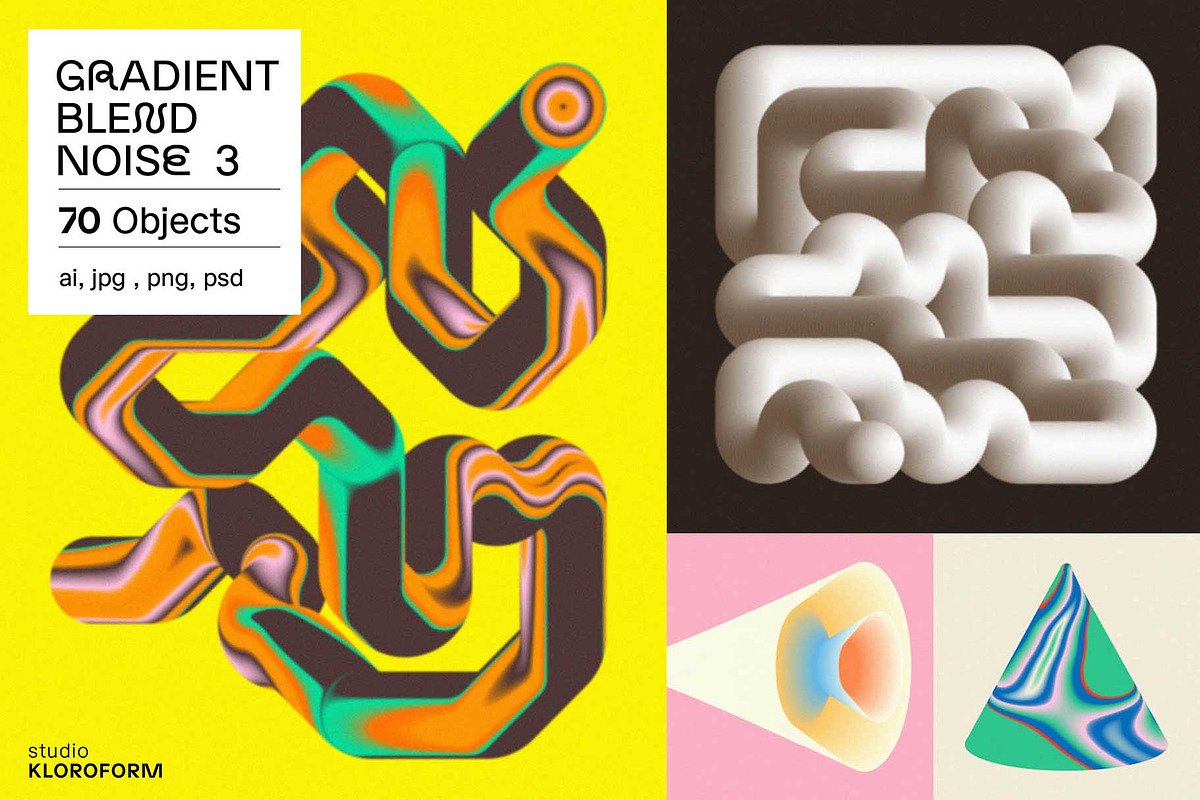 Gradient Blend Noise 3, an Object Graphic by kloroform (Photo 1 of 32)