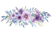 Elegant Purple Floral Set, an Illustration by balal (Thumbnail 5 of 11)