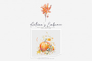 watercolor autumn scenery clipart, a Decorative Illustration by Patishop Art (Thumbnail 2 of 10)