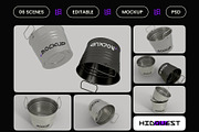 Metal Bucket Mockup, a Household Mockup by hiddemaru (Thumbnail 2 of 4)