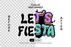 Let's Fiesta Text Effect