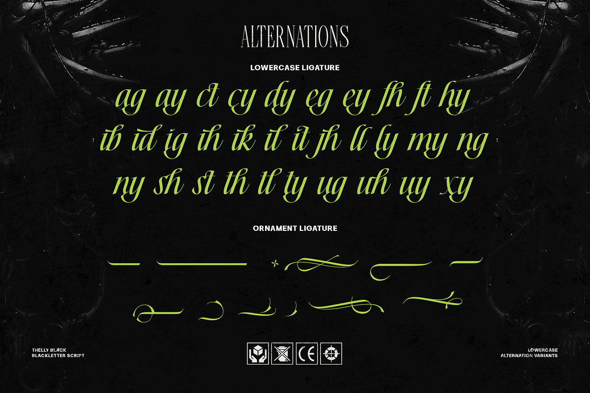 Thelly Black Typeface, a Blackletter Font by alit design (Photo 12 of 17)