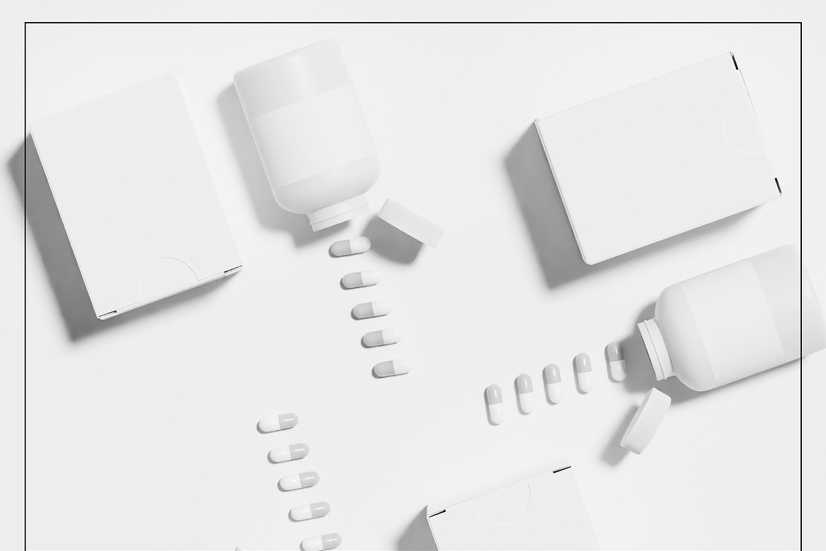 Pill Bottle Packaging Mockup Set, a Packaging Mockup by Mego-studio (Photo 10 of 10)