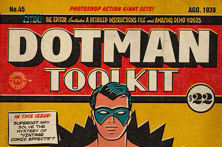 DotMan ToolKit Vintage Comic Effects, an Action Add-On by Thundr Co.