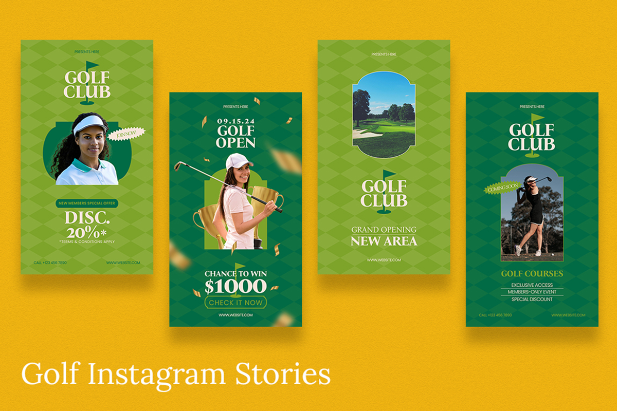 Golf Competition Canva & Instagram, a Social Media Template by Attype (Photo 2 of 4)