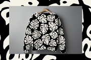 White Monstera Leaves, a Pattern Graphic by MalyskaStudio (Thumbnail 3 of 19)