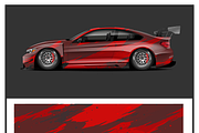 Dynamic Racing Car Wrap Design, a Person Illustration by CarWrap design (Thumbnail 3 of 4)