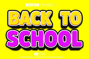 Back To School Vector 3d Editable