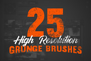 25 High Resolution Grunge Brushes, a Brush Add-On by SeraphimChris (Thumbnail 1 of 6)