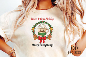 Warm & Cozy Holiday, Retro Christmas, an Illustration by DreamArtGraphic