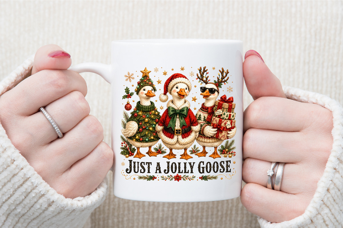 Just a Jolly Goose,Christmas Goose, a Seasonal Illustration by Sublimation Artist (Photo 7 of 9)