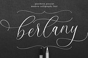 Bertany - Modern calligraphy font, a Script Font by Quothron (Thumbnail 1 of 7)