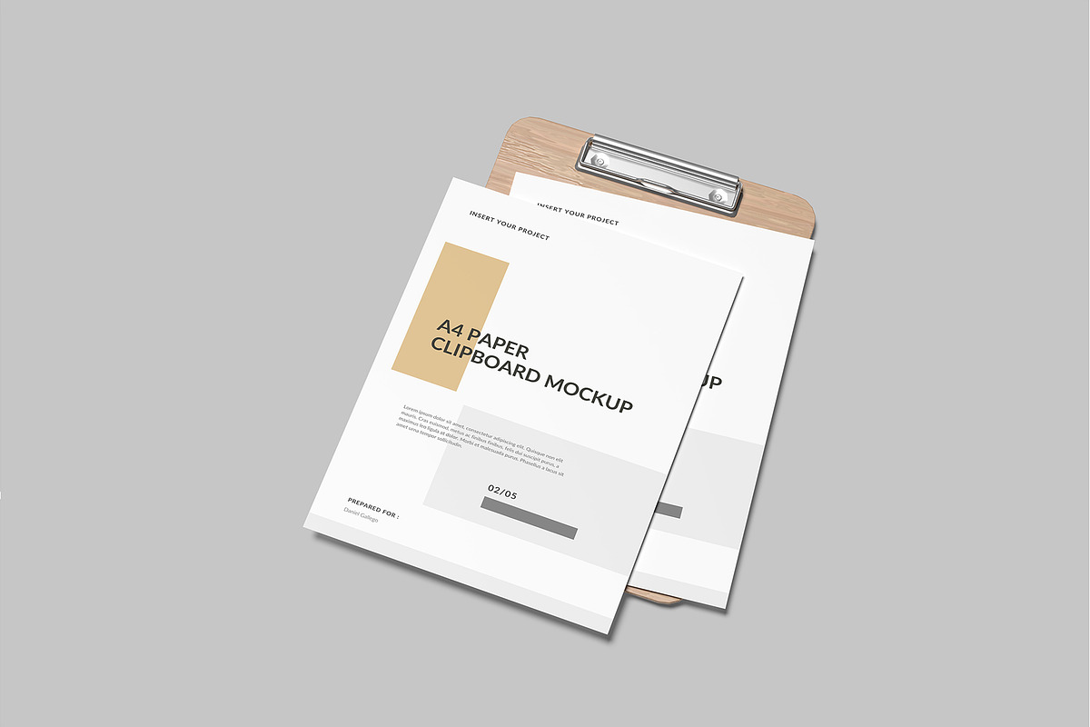 A4 Clipboard Mockup, a Mockup by lamorastudio (Photo 7 of 11)
