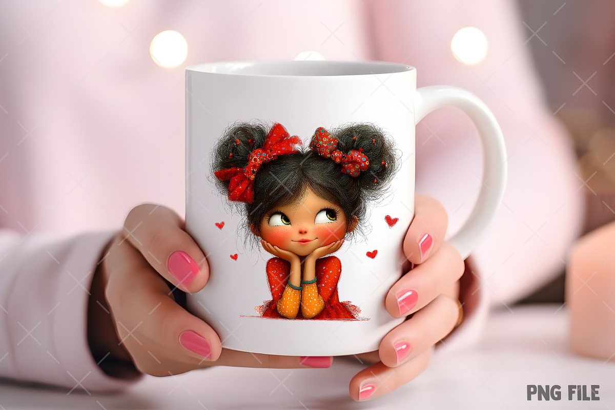 Coquette Little Girl Sublimation Png, an Illustration by Craft Nest (Photo 5 of 6)