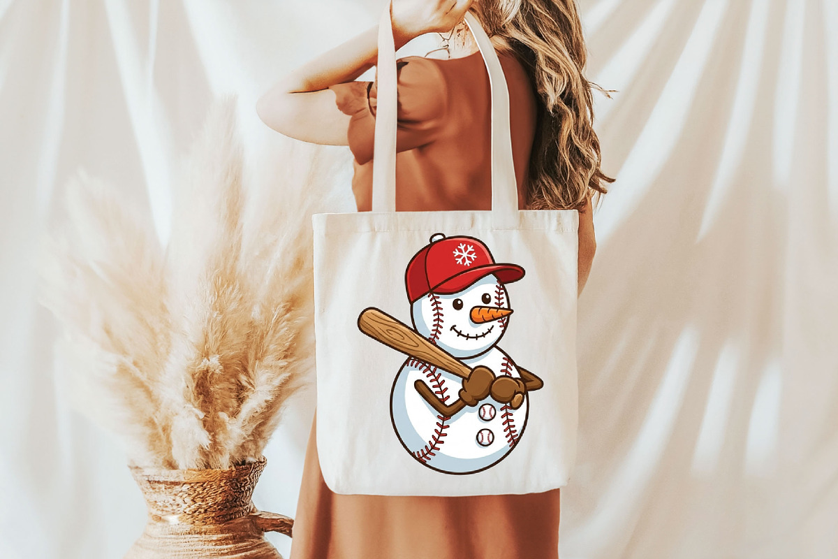 Baseball Funny Snowman, Funny Christ, an Illustration by Designking (Photo 3 of 6)