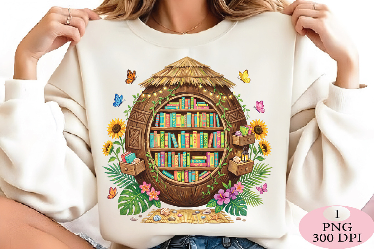 Summer Coconut Library PNG, a Seasonal Illustration by Daily.Designs (Photo 2 of 5)