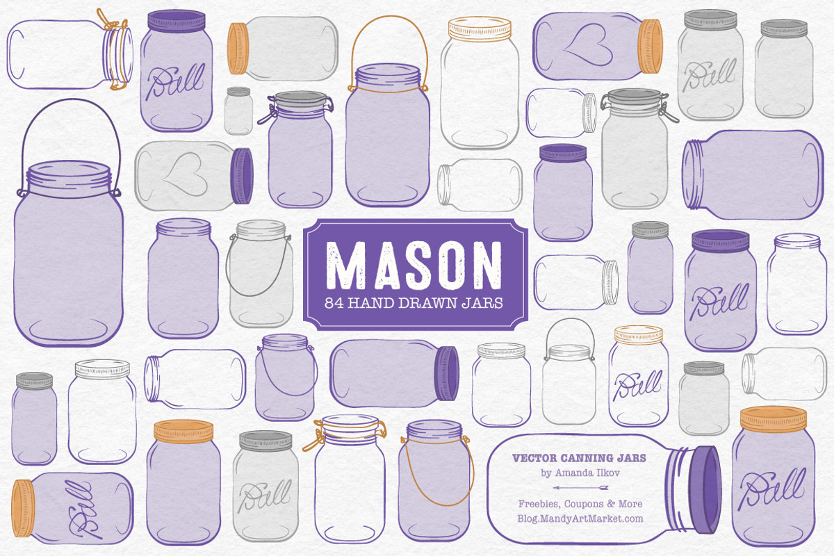 Purple Jar Vectors & Clipart, an Illustration by Amanda Ilkov (Photo 1 of 4)