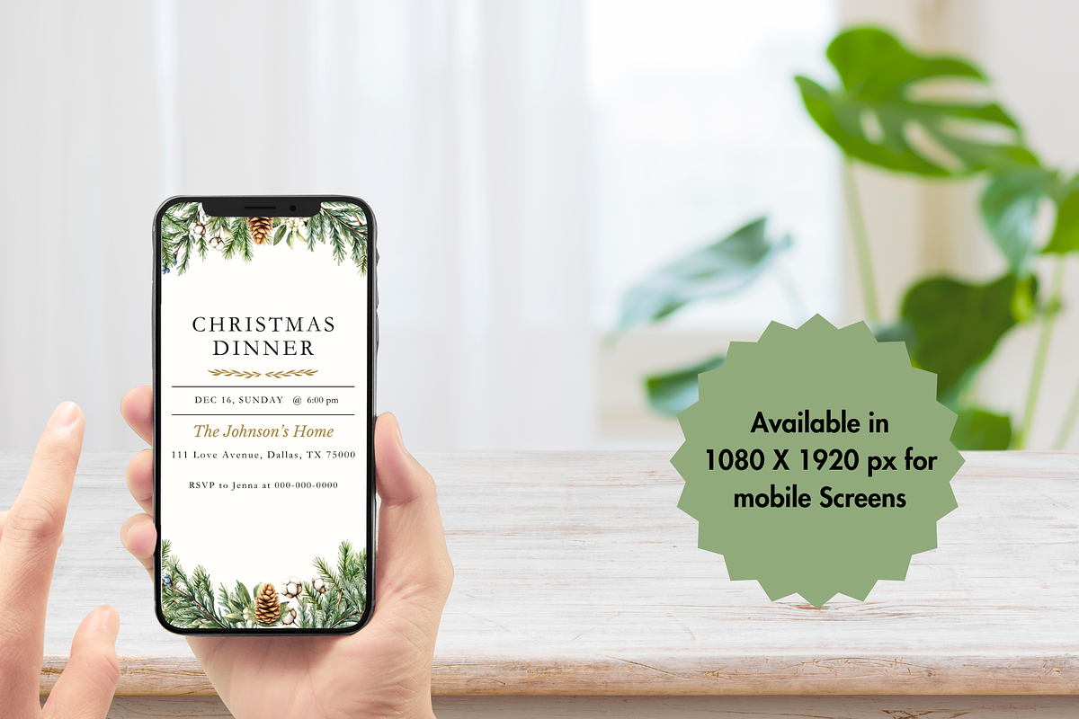 Canva Christmas Invitation Template, an Invitation Template by Markdisha Designs (Photo 3 of 4)