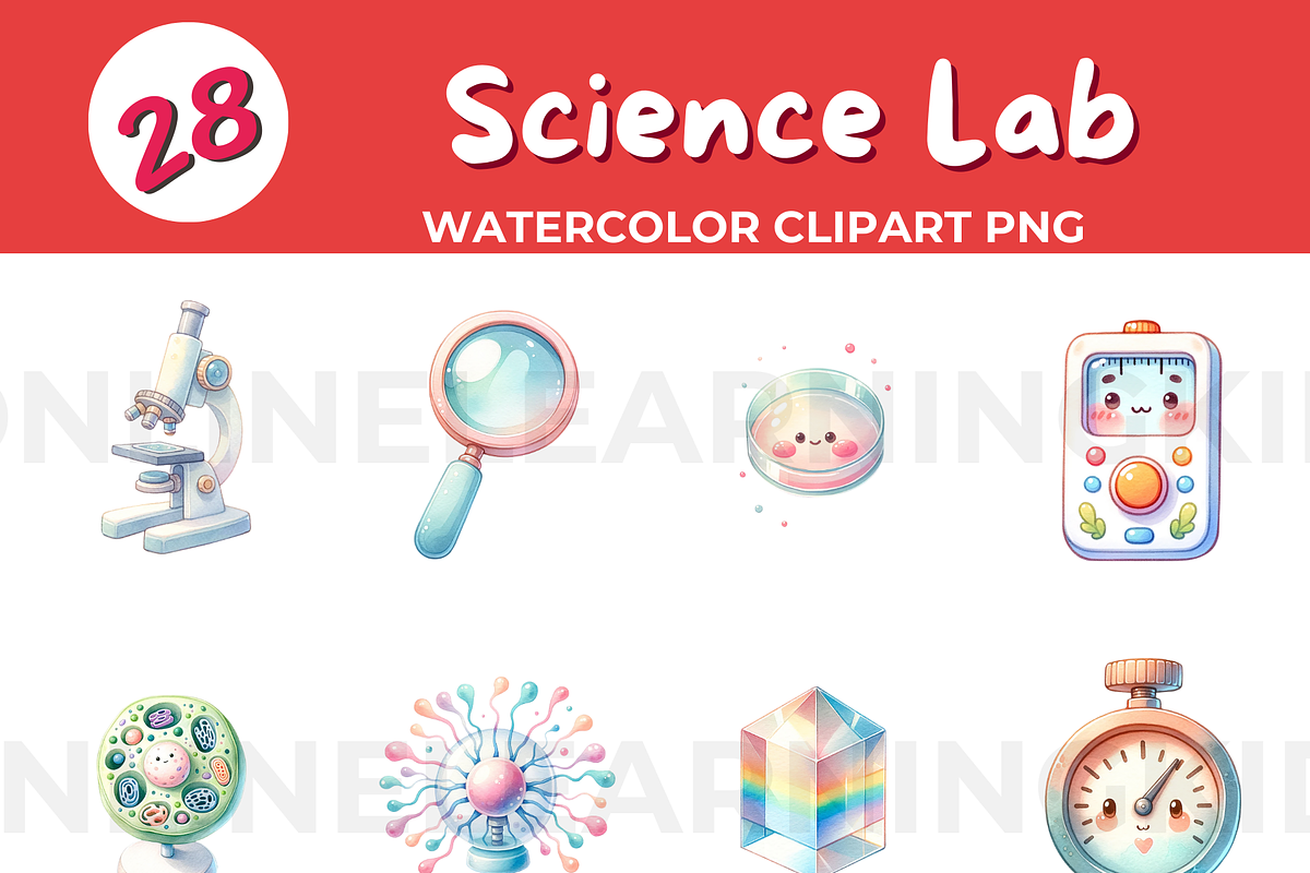 Science Lab Equipment Clip Art, a Technology Illustration by John_Walker (Photo 2 of 3)