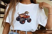 T-Rex Dinosaur Monster Truck Sublima, an Illustration by CrexoraLab (Thumbnail 3 of 5)