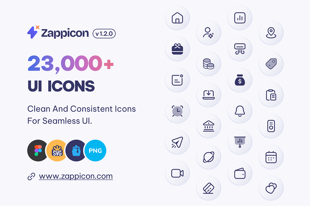 Zappicon - Modern UI Icons Library, an Outline Icon by magicoon (Photo 1 of 10)