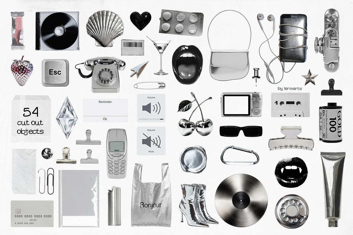 RETROGRADE Collage Pack, an Object Graphic by lerinartstudio (Photo 5 of 9)