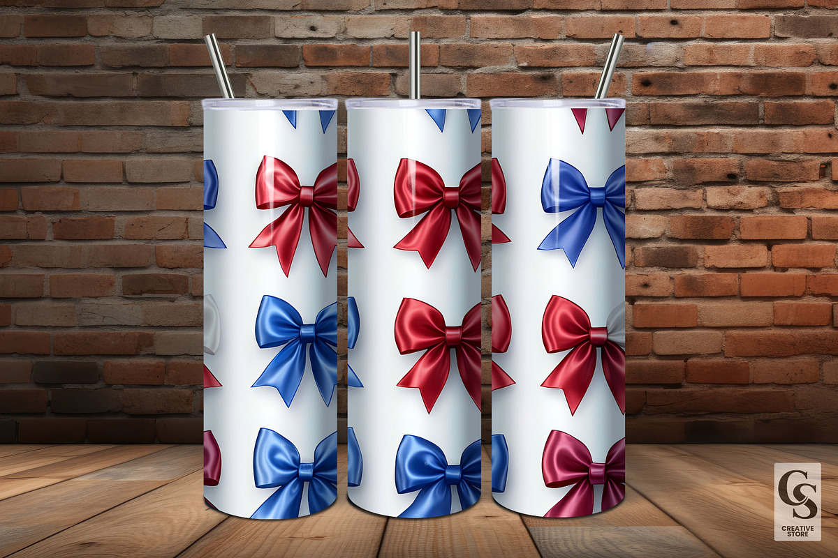 Patriotic Satin Bows Patterns, a Pattern Graphic by Creative Store (Photo 5 of 5)