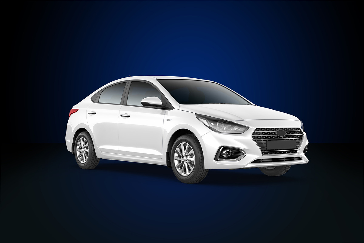Hyundai Solaris sedan MockUp Set, a Product Mockup by PSD Market (Photo 2 of 6)