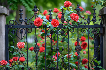 A fence adorned with a multitude of, a Photo by Iftikhar Alam