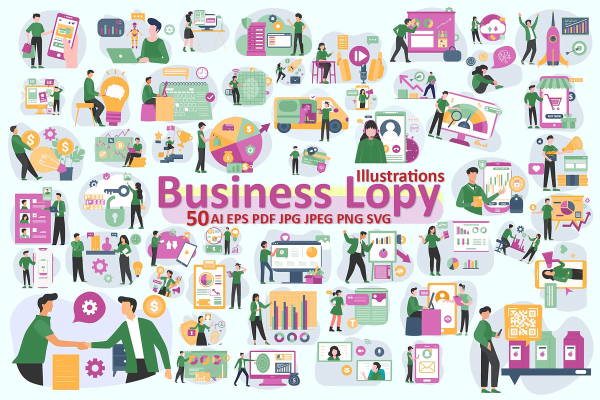 Creative Business Loopy Vectors., an Illustration by Vector Portal (Photo 1 of 5)