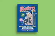 Blue Retro 80s Party Flyer, a Flyer Template by megarez (Thumbnail 2 of 3)