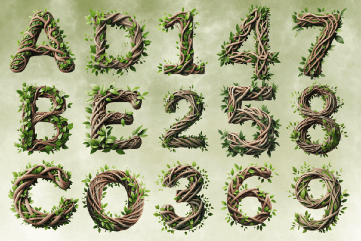 Forest Alphabet Sublimation Clipart, a Decorative Illustration by Dizzy Art Studio (Photo 2 of 2)