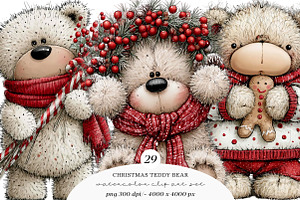 Whimsical Christmas Teddy Bear Png, a Transportation Illustration by SinaCreation