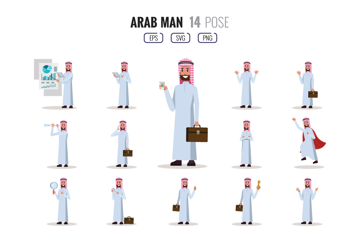 5 Flat Character 70 pose, a Finance Illustration by Foxyard studio (Photo 4 of 6)