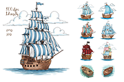 Sea Voyage Cute Animals, an Illustration by lokfrid (Thumbnail 5 of 12)