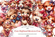 Cute Highland Western Cow, an Illustration by DreamCafeArt (Thumbnail 1 of 5)