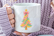 Preppy Brushstroke Christmas Tree, an Illustration by CraftArtStudio (Thumbnail 3 of 4)